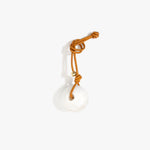 Dinosaur Designs Round Watercolour Bag Charm in Snow Swirl Colour resin with Brass Material...