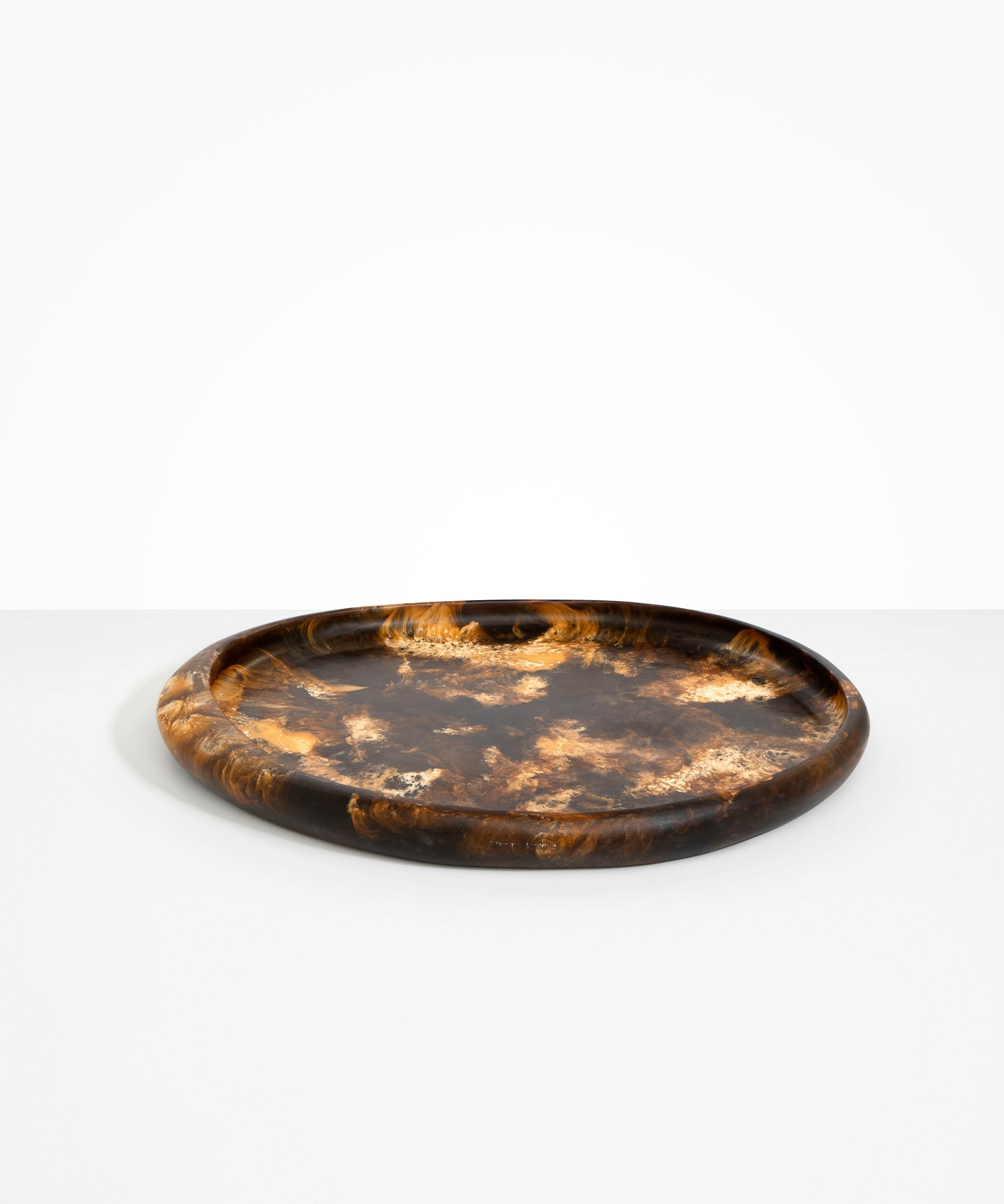 Dinosaur Designs Rock Tray in Dark Horn Colour resin.