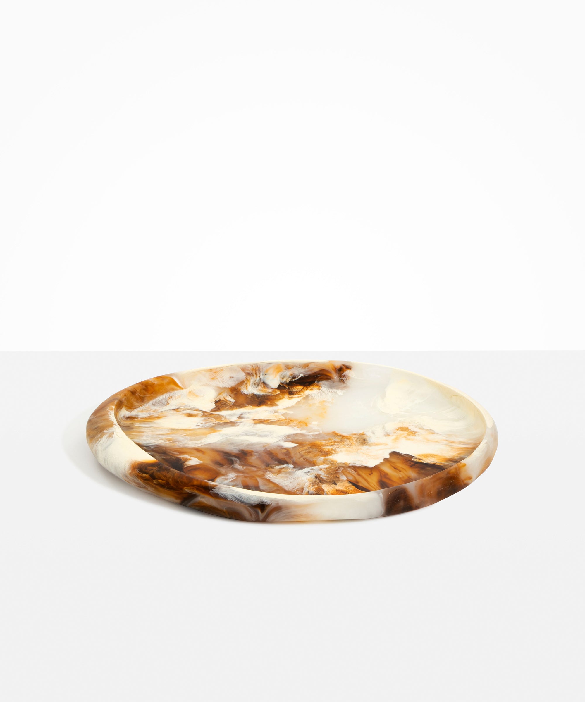 Dinosaur Designs Rock Tray in Light Horn Colour resin.