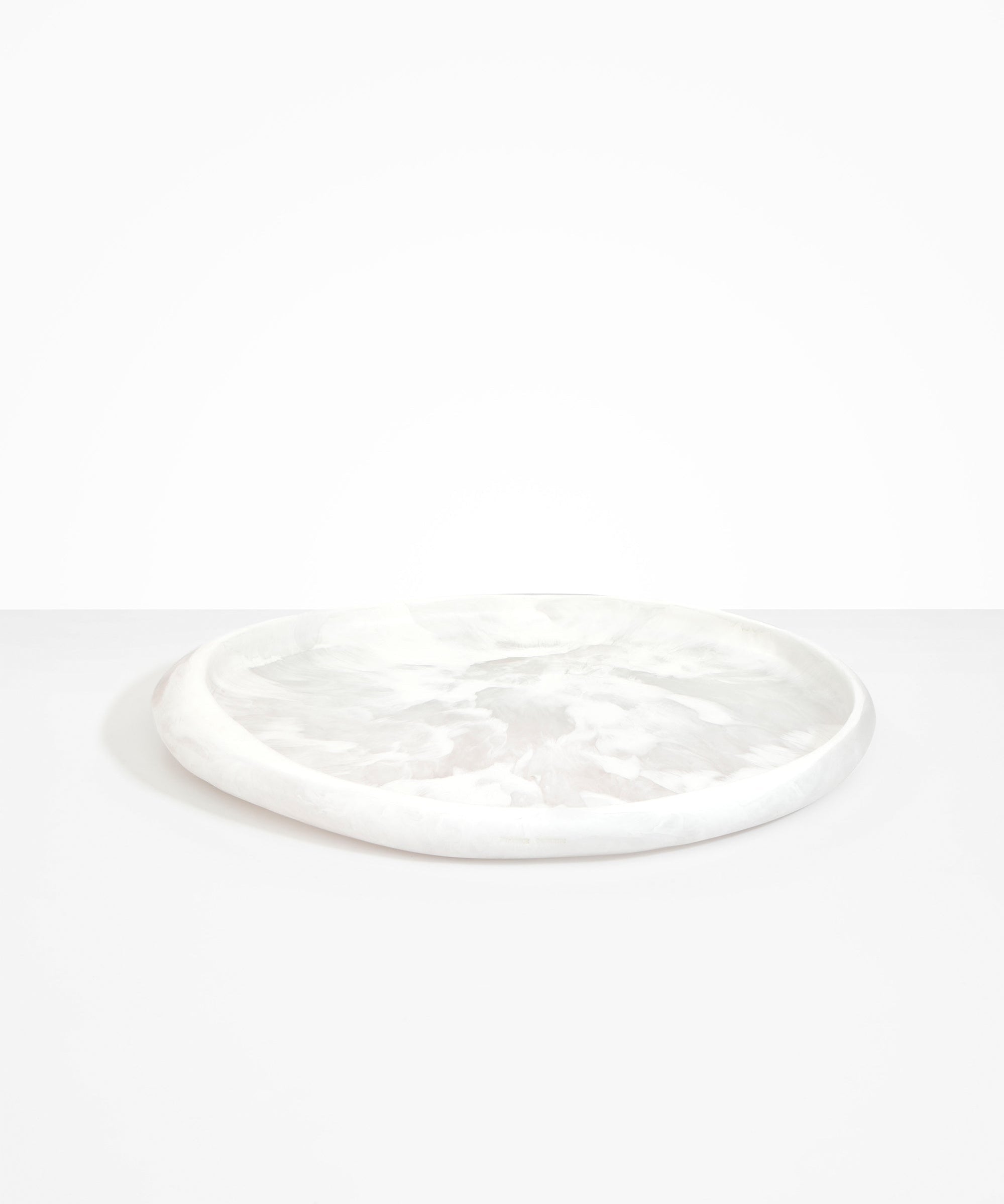 Dinosaur Designs Rock Tray in Snow Swirl Colour resin