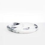 Dinosaur Designs Rock Tray in White Marble Colour resin