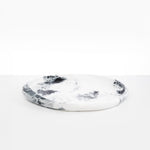 Dinosaur Designs Rock Tray in White Marble Colour resin.