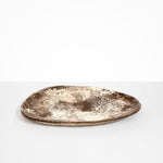 Dinosaur Designs Large Pebble Platter in Cappuccino Colour resin.