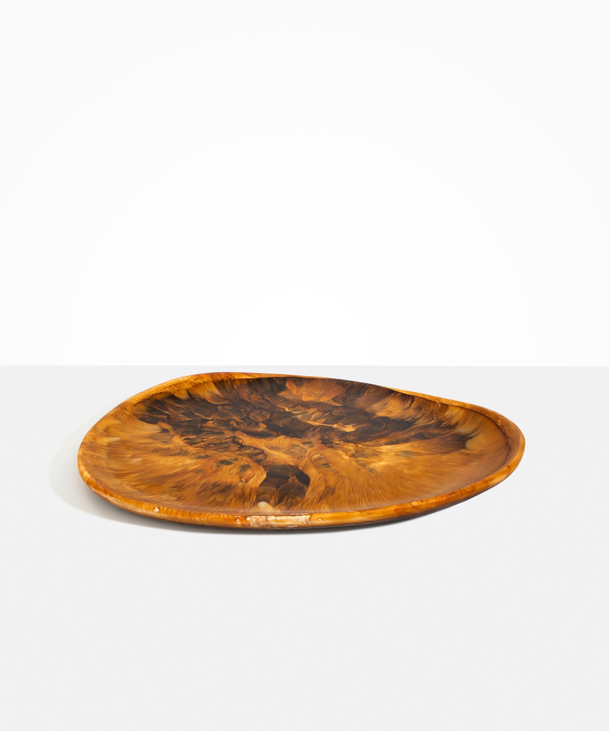 Dinosaur Designs Large Pebble Platter Serving Platters in Dark Horn Colour resin