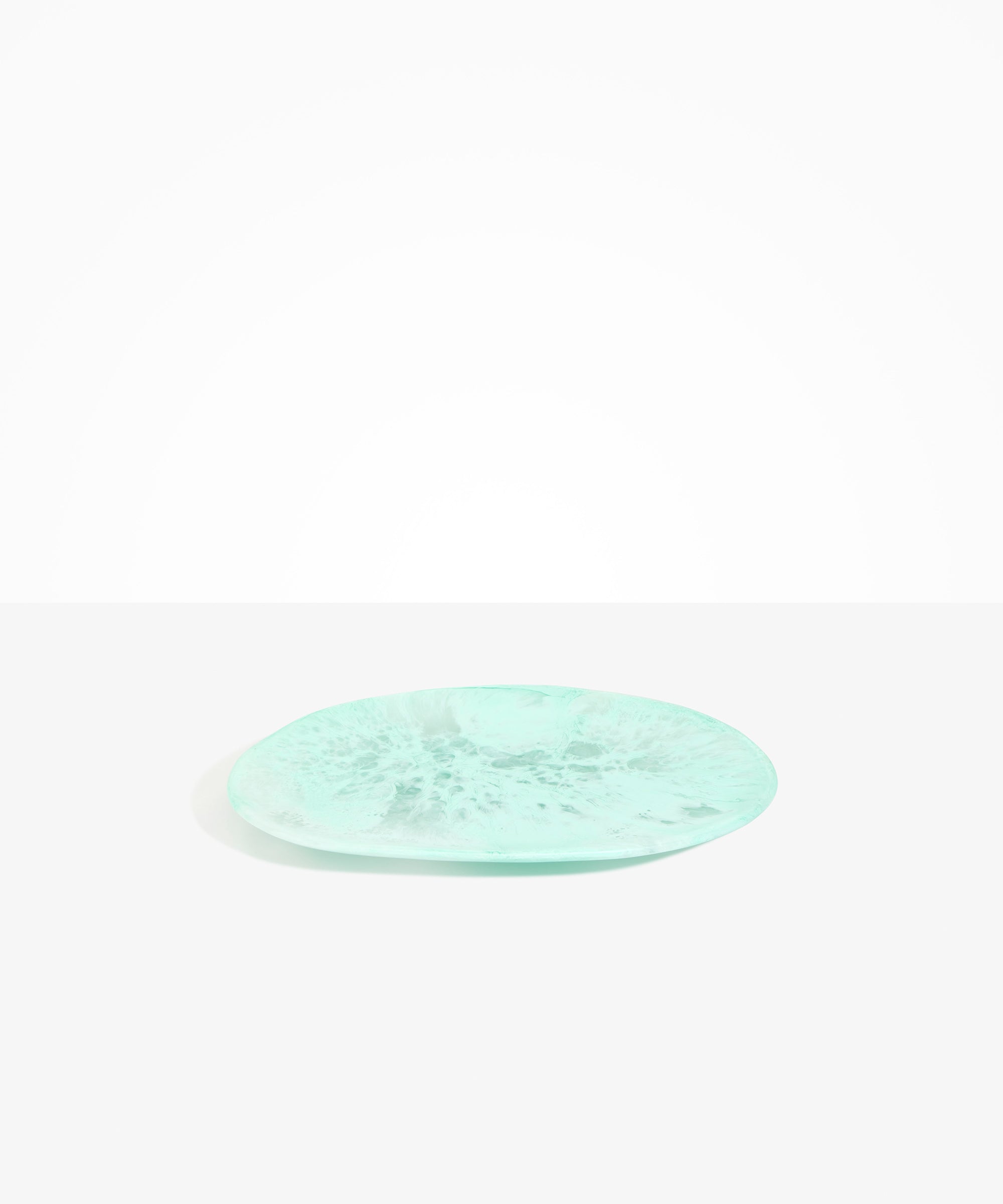Dinosaur Designs Large Temple Platter in Mint Colour resin.