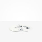 Dinosaur Designs Large Temple Platter in White Marble Colour resin.