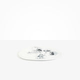 Dinosaur Designs Large Temple Platter in White Marble Colour resin.
