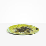 Dinosaur Designs Long Temple Platter in Malachite Colour resin.
