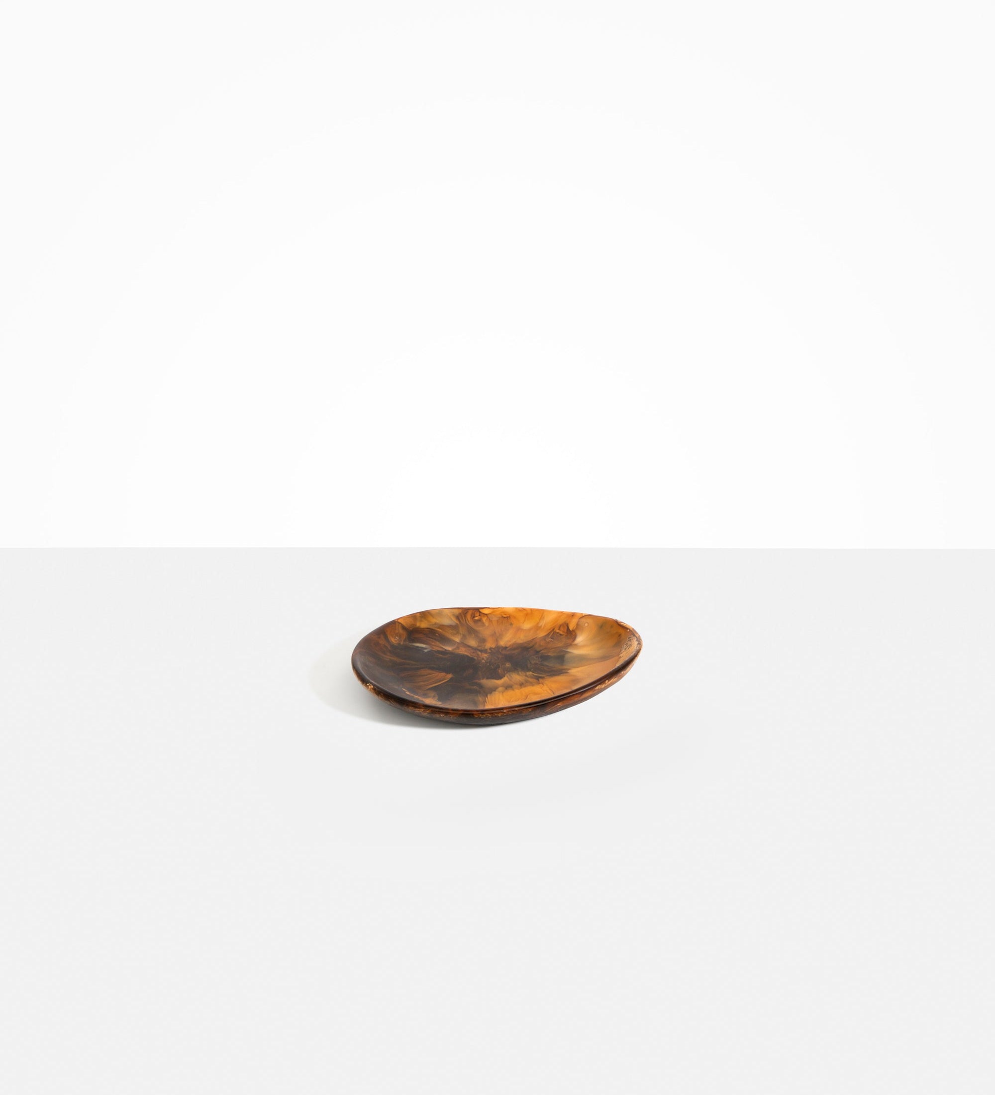 Dinosaur Designs Pebble Side Plate Serving Platters in Dark Horn Colour resin