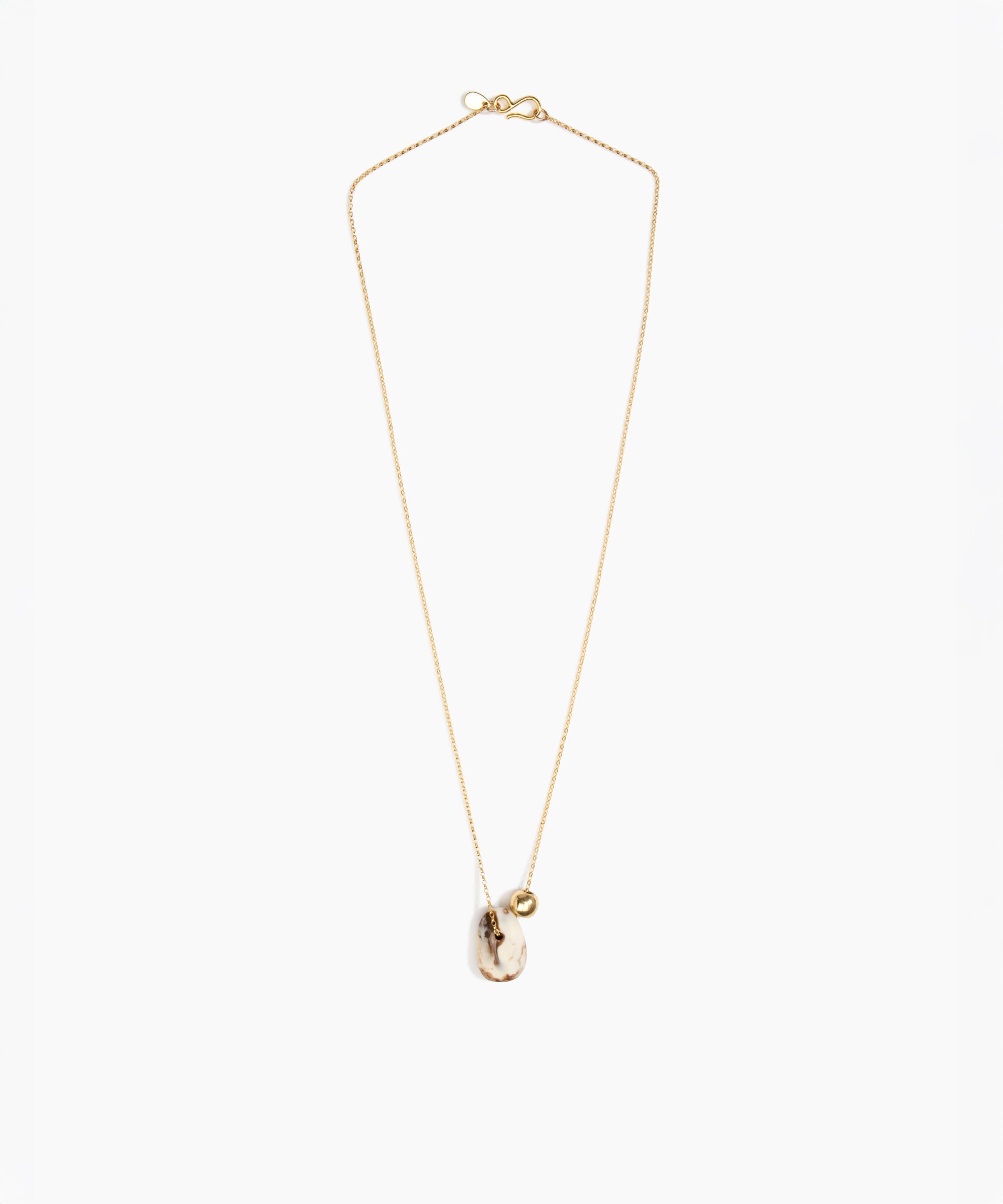 Dinosaur Designs Joie De Vivre Pendant in Cappuccino Colour resin with Gold-Filled Material