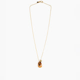 Dinosaur Designs Joie De Vivre Pendant in Dark Horn Colour resin with Gold-Filled Material