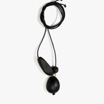 Dinosaur Designs Rock Cluster Pendant in Black Colour resin with Nano-Coated Brass Bead Material