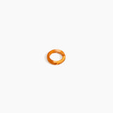 Dinosaur Designs Modern Tribal Band Ring in Dark Horn Colour resin with Wide Fit
