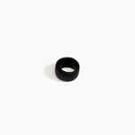 Dinosaur Designs Band Ring in Black Colour resin with Wide Fit