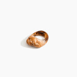 Dinosaur Designs Pebble Ring in Light Horn Colour resin with Regular Fit