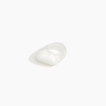 Dinosaur Designs Pebble Ring in Snow Swirl Colour resin with Regular Fit.