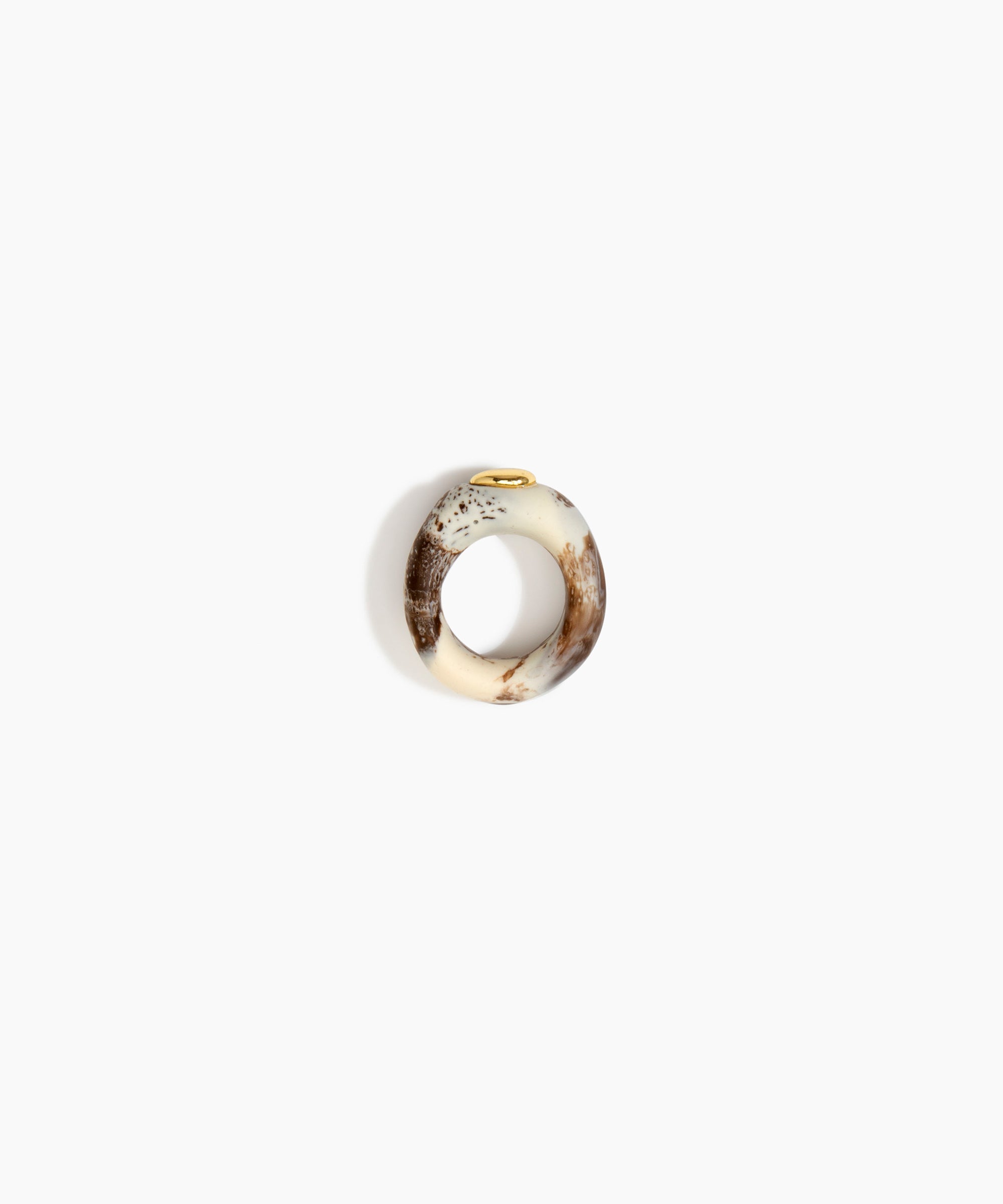 Dinosaur Designs RGRNDRCK round rock ring CAPPUCCINO ....