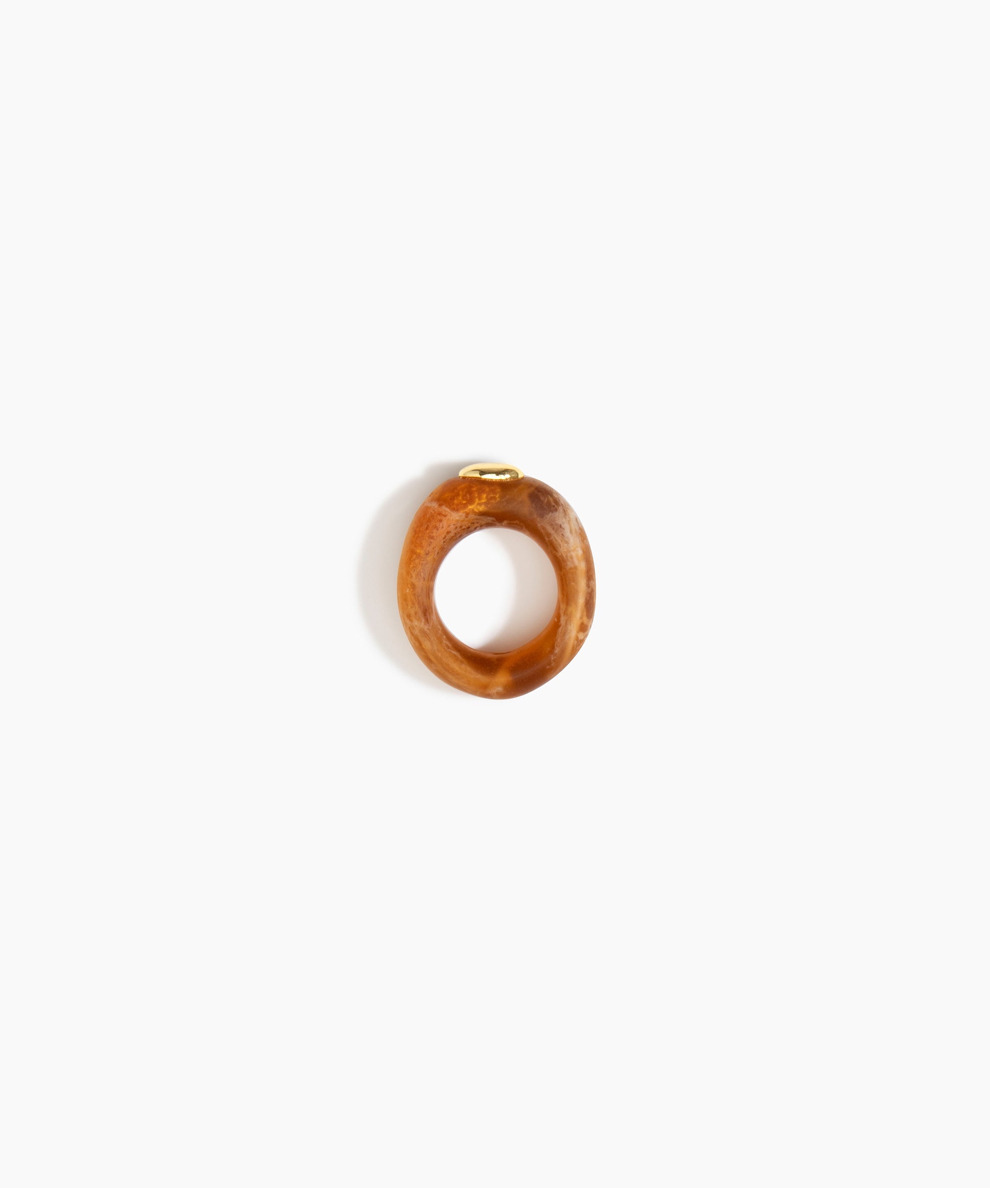 Dinosaur Designs RGRNDRCK round rock ring DARK HORN .