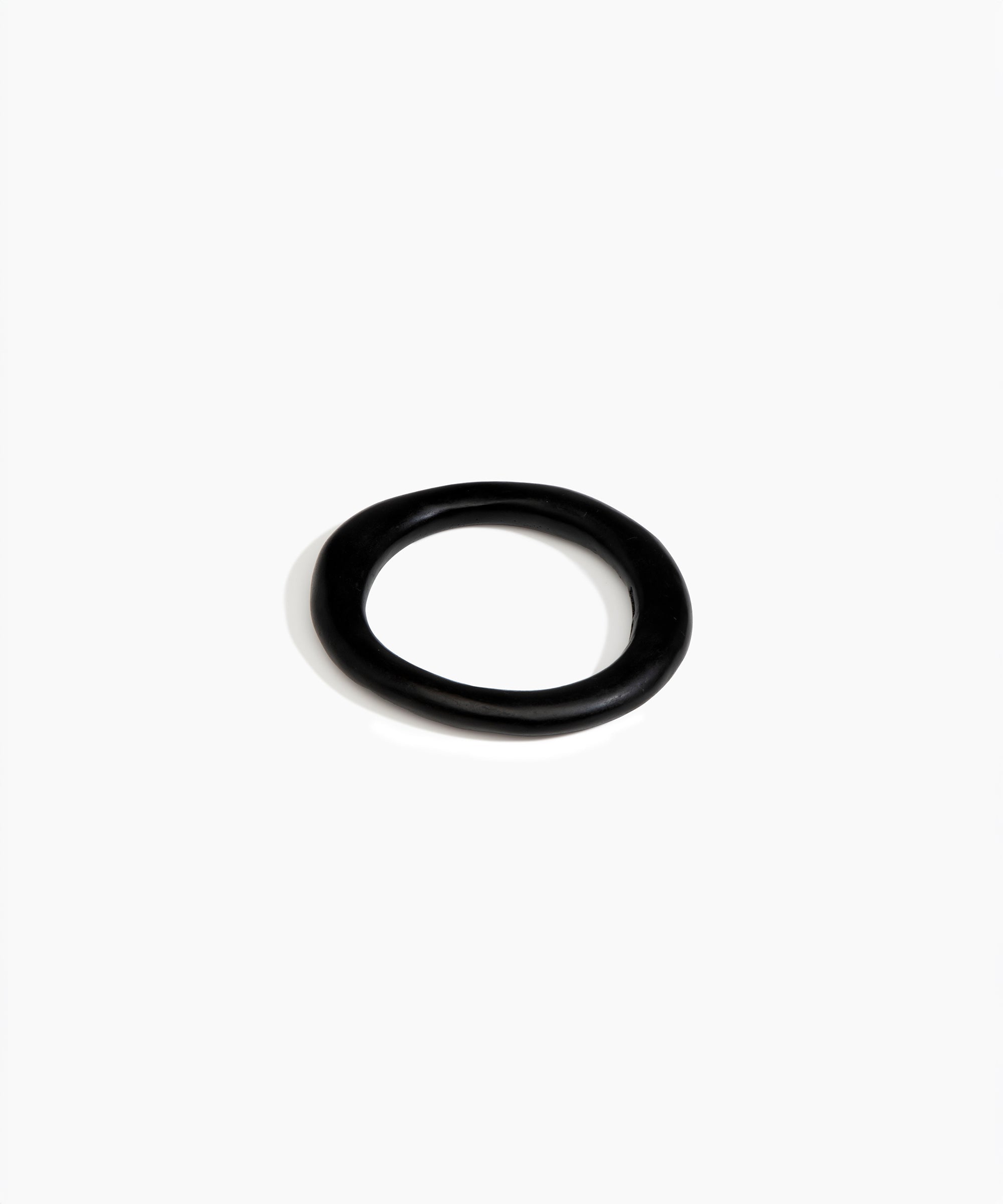 Dinosaur Designs Drift Wishbone Bangle in Black Colour resin with Wide Fit..