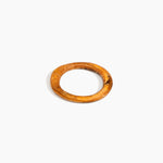Dinosaur Designs Drift Wishbone Bangle in Dark Horn Colour resin with Wide Fit...
