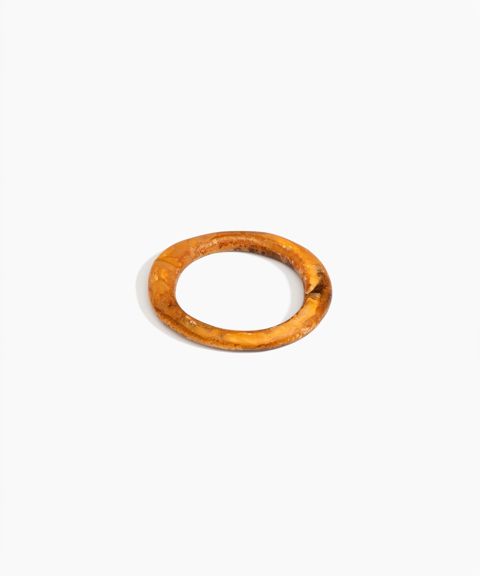 Dinosaur Designs Drift Wishbone Bangle in Dark Horn Colour resin with Wide Fit..
