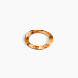 Dinosaur Designs Drift Wishbone Bangle in Light Horn Colour resin with Wide Fit..