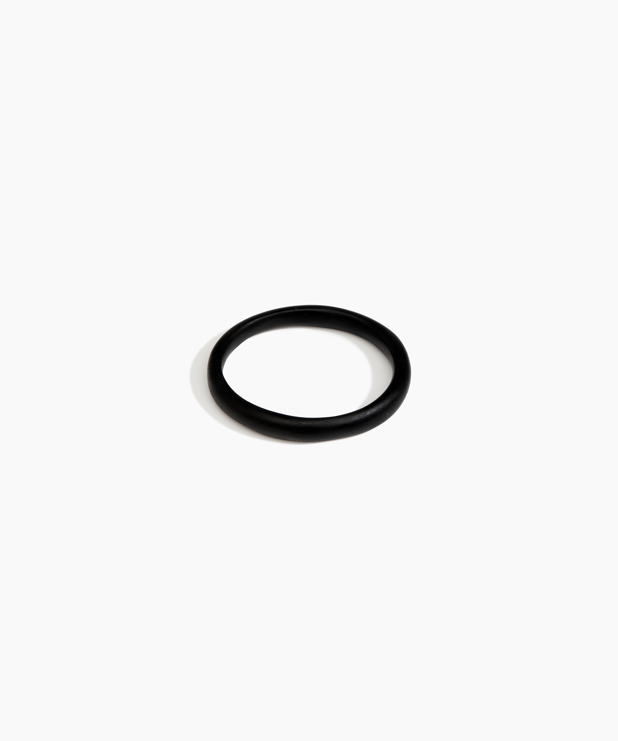 Dinosaur Designs Wishbone Bangle in Black Colour resin with Wide Fit