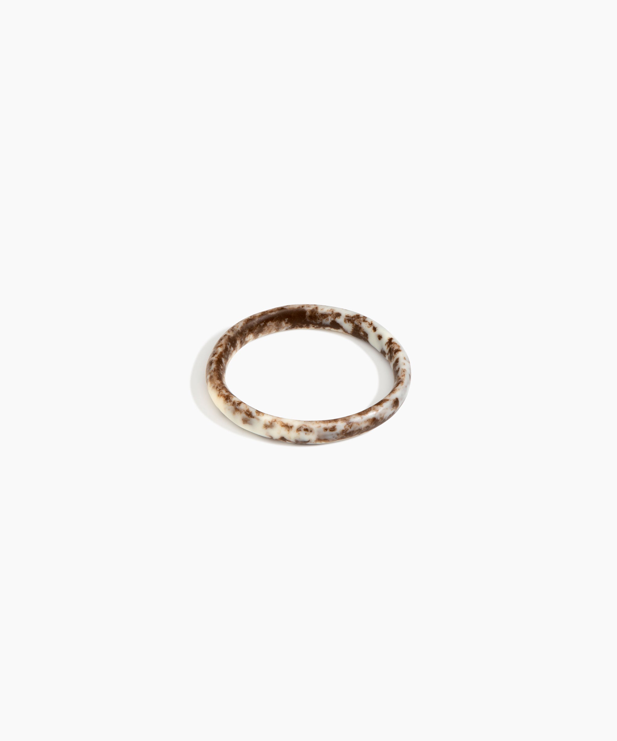 Dinosaur Designs Wishbone Bangle in Cappuccino Colour resin with Wide Fit
