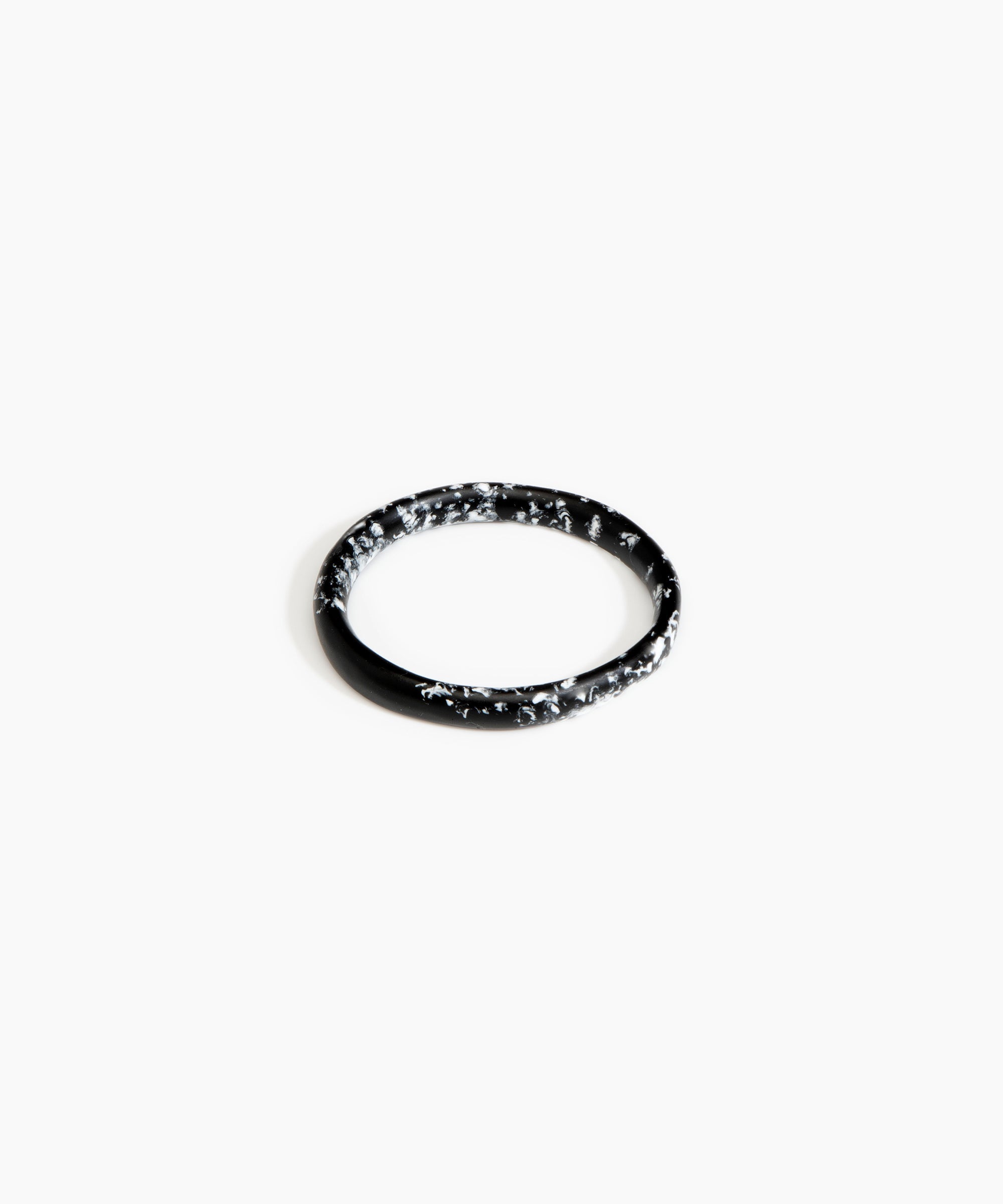 Dinosaur Designs SBPLNWBN wishbone bangle BLACK MARBLE