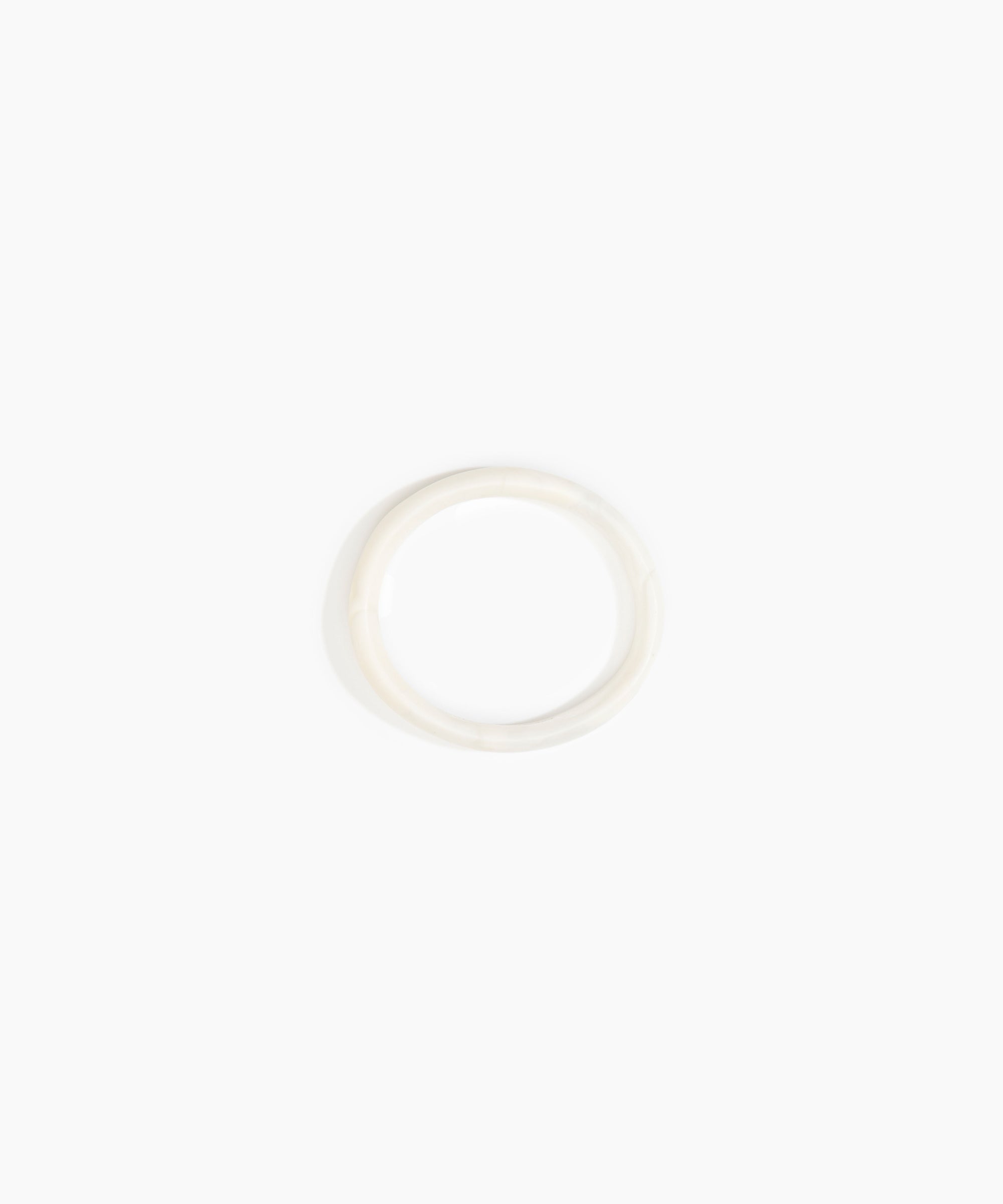 Dinosaur Designs Wishbone Bangle Bracelets in Chalk Swirl Colour resin with Narrow Fit
