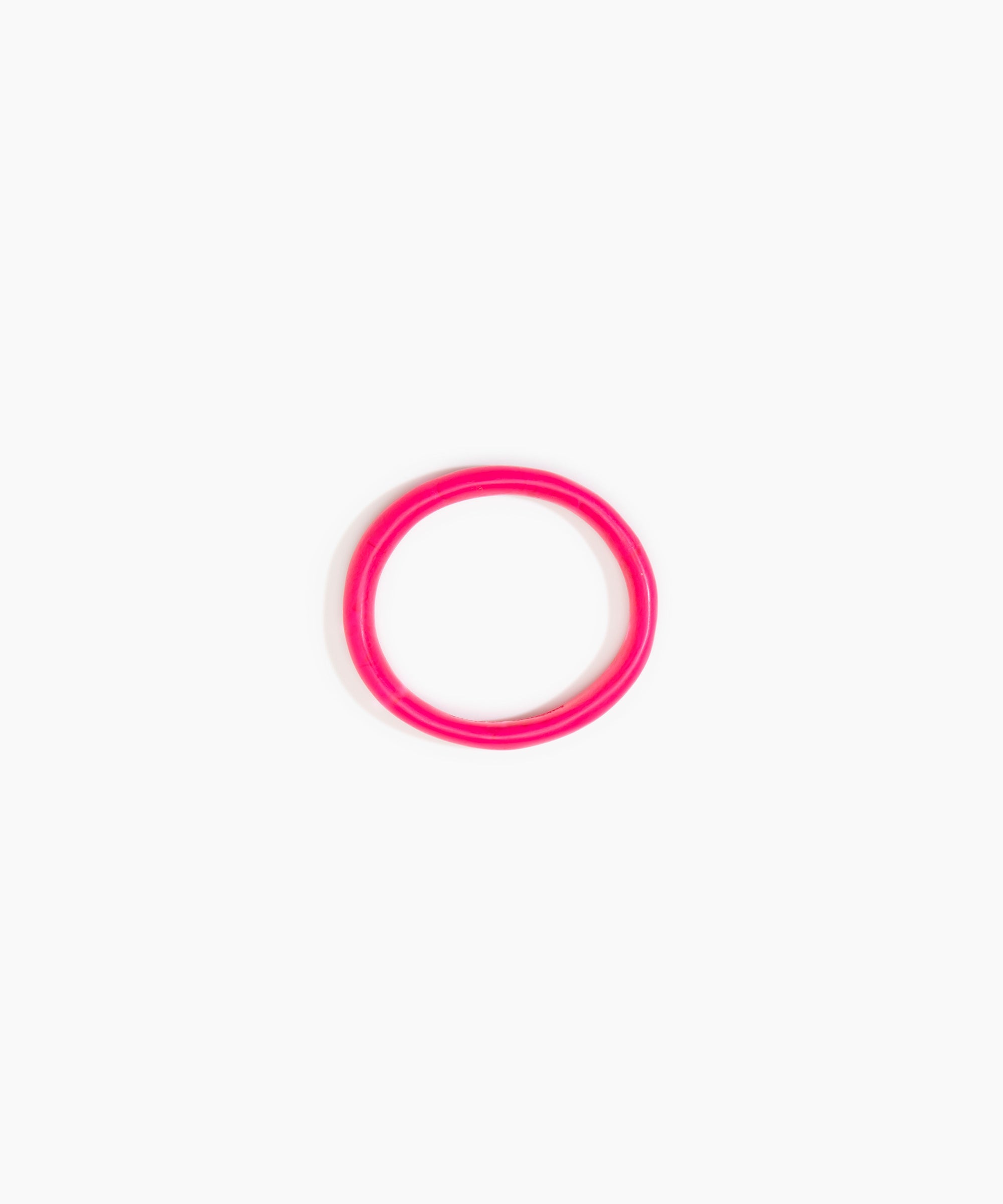 Dinosaur Designs Wishbone Bangle Bracelets in Flamingo Colour resin with Narrow Fit