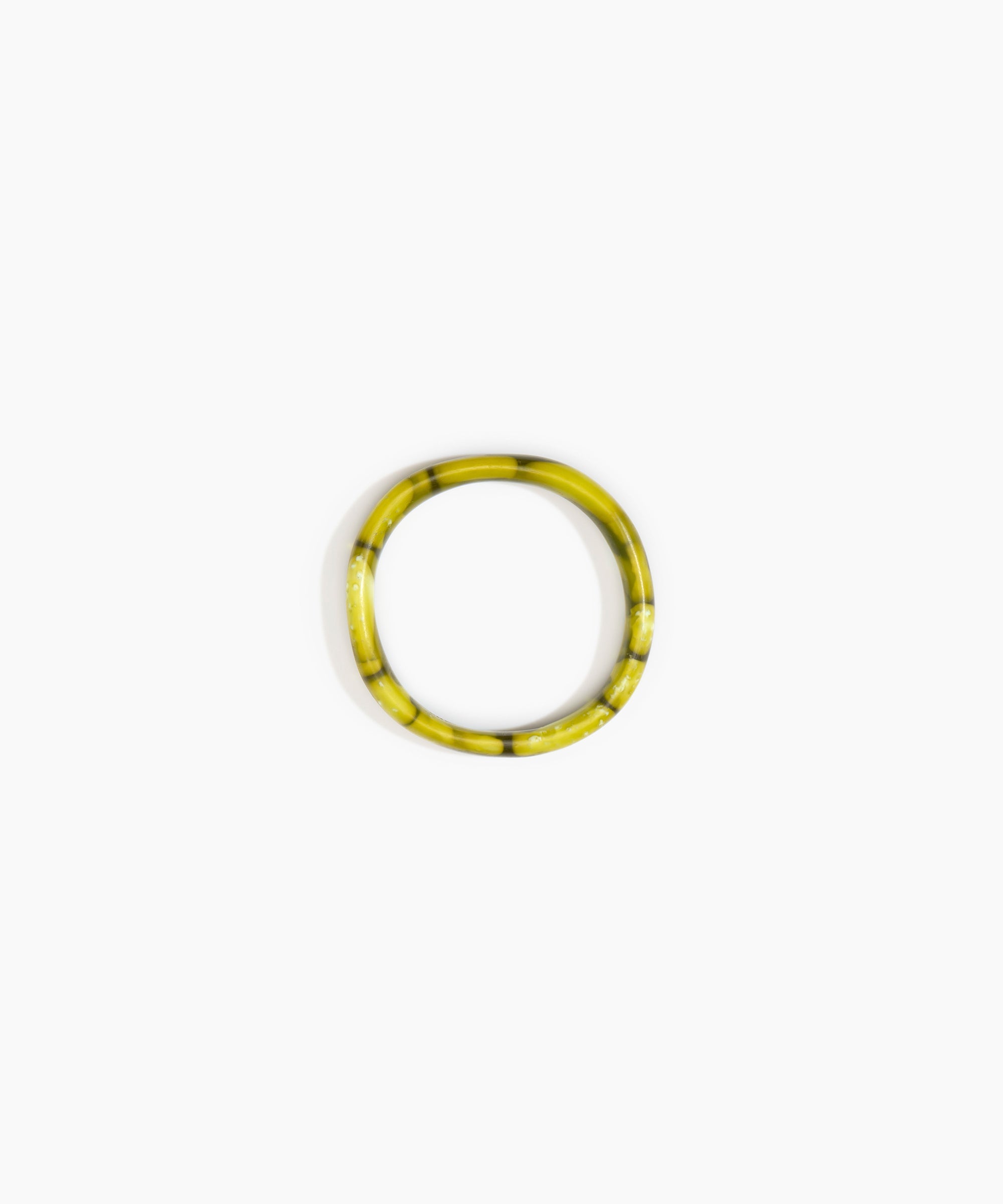 Dinosaur Designs Wishbone Bangle in Malachite Colour resin with Wide Fit