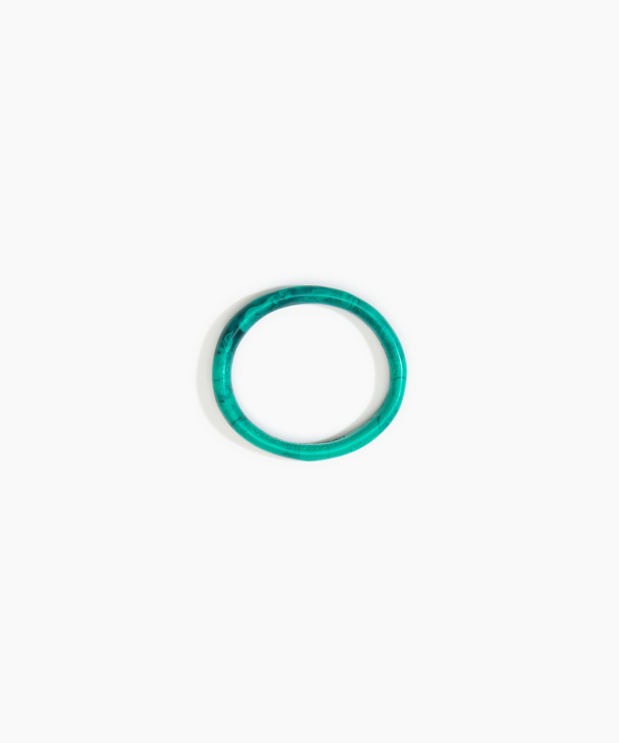 Dinosaur Designs Wishbone Bangle Bracelets in Mineral Swirl Colour resin with Narrow Fit