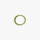 Dinosaur Designs Wishbone Bangle Bracelets in Olive Colour resin with Narrow Fit