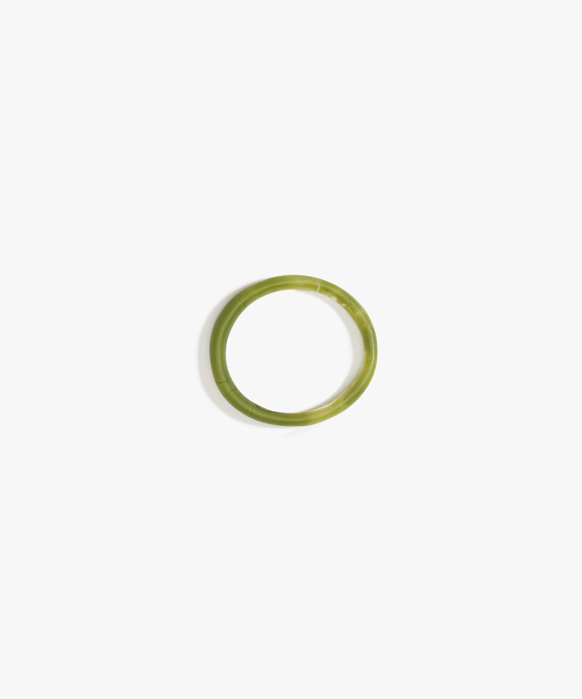 Dinosaur Designs Wishbone Bangle Bracelets in Olive Colour resin with Narrow Fit