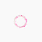 Dinosaur Designs Wishbone Bangle Bracelets in Shell Pink Colour resin with Narrow Fit
