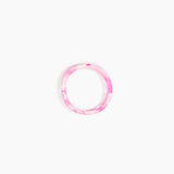 Dinosaur Designs Wishbone Bangle Bracelets in Shell Pink Colour resin with Narrow Fit