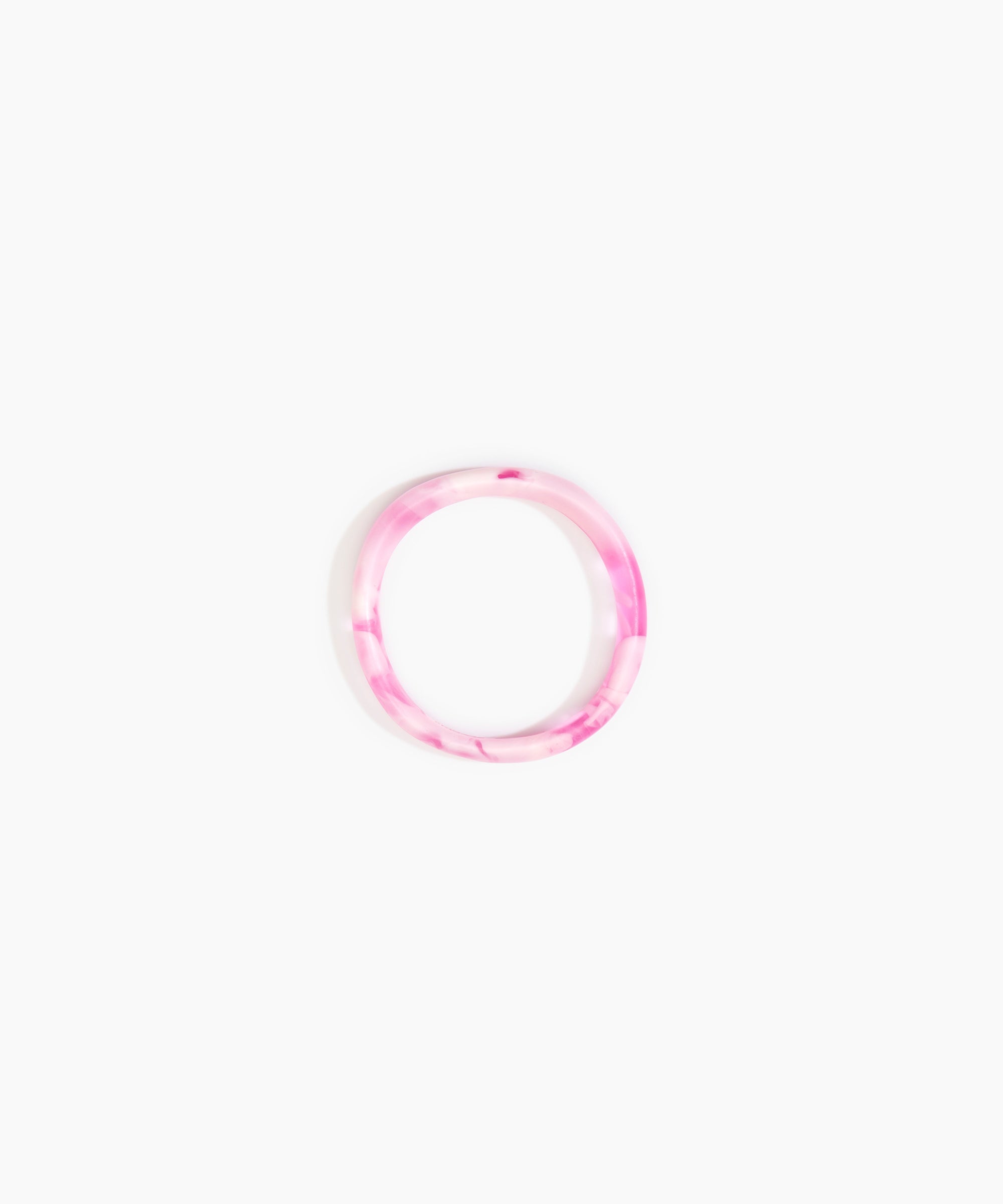 Dinosaur Designs Wishbone Bangle Bracelets in Shell Pink Colour resin with Narrow Fit