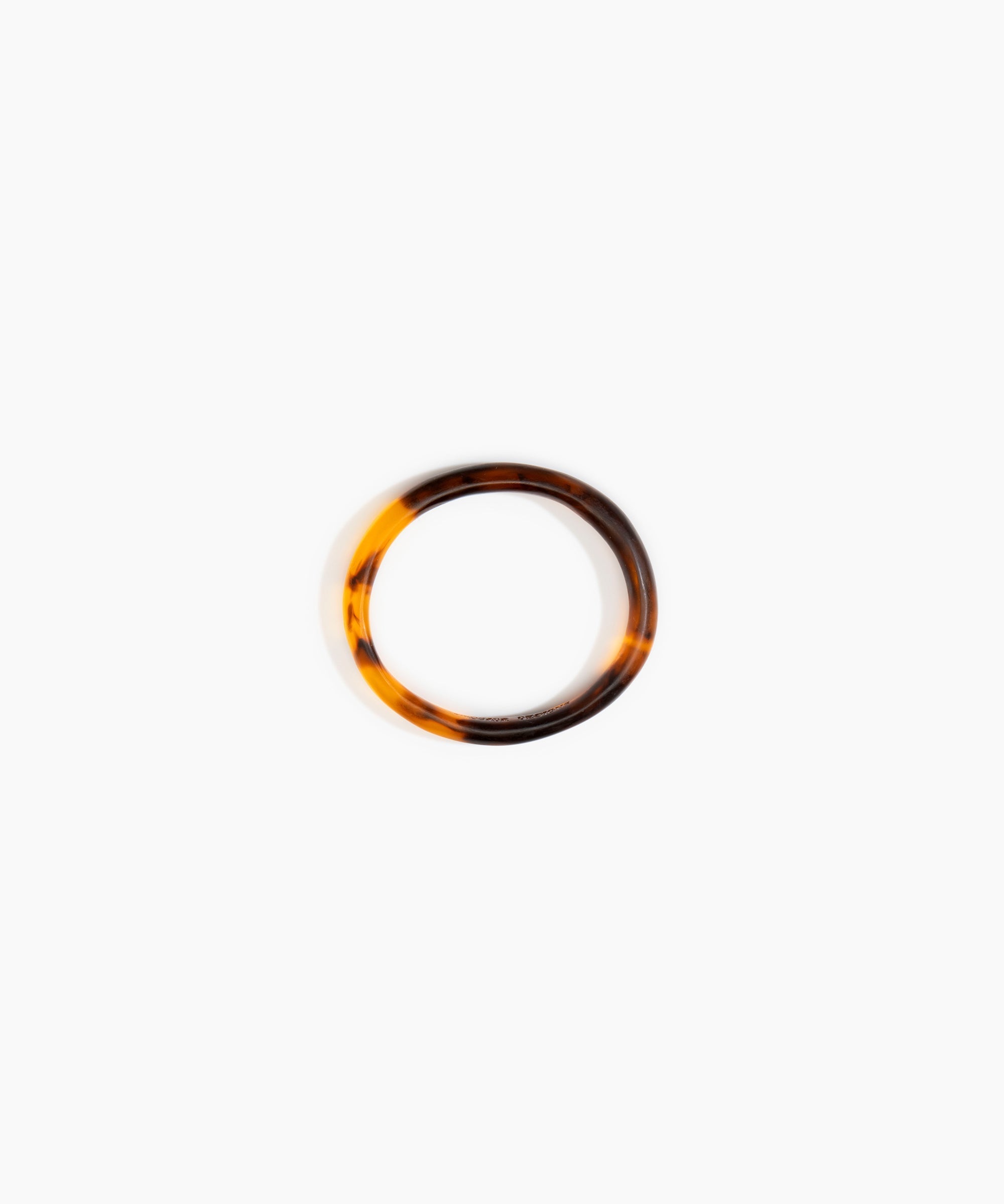Dinosaur Designs Wishbone Bangle Bracelets in Tortoise Colour resin with Narrow Fit