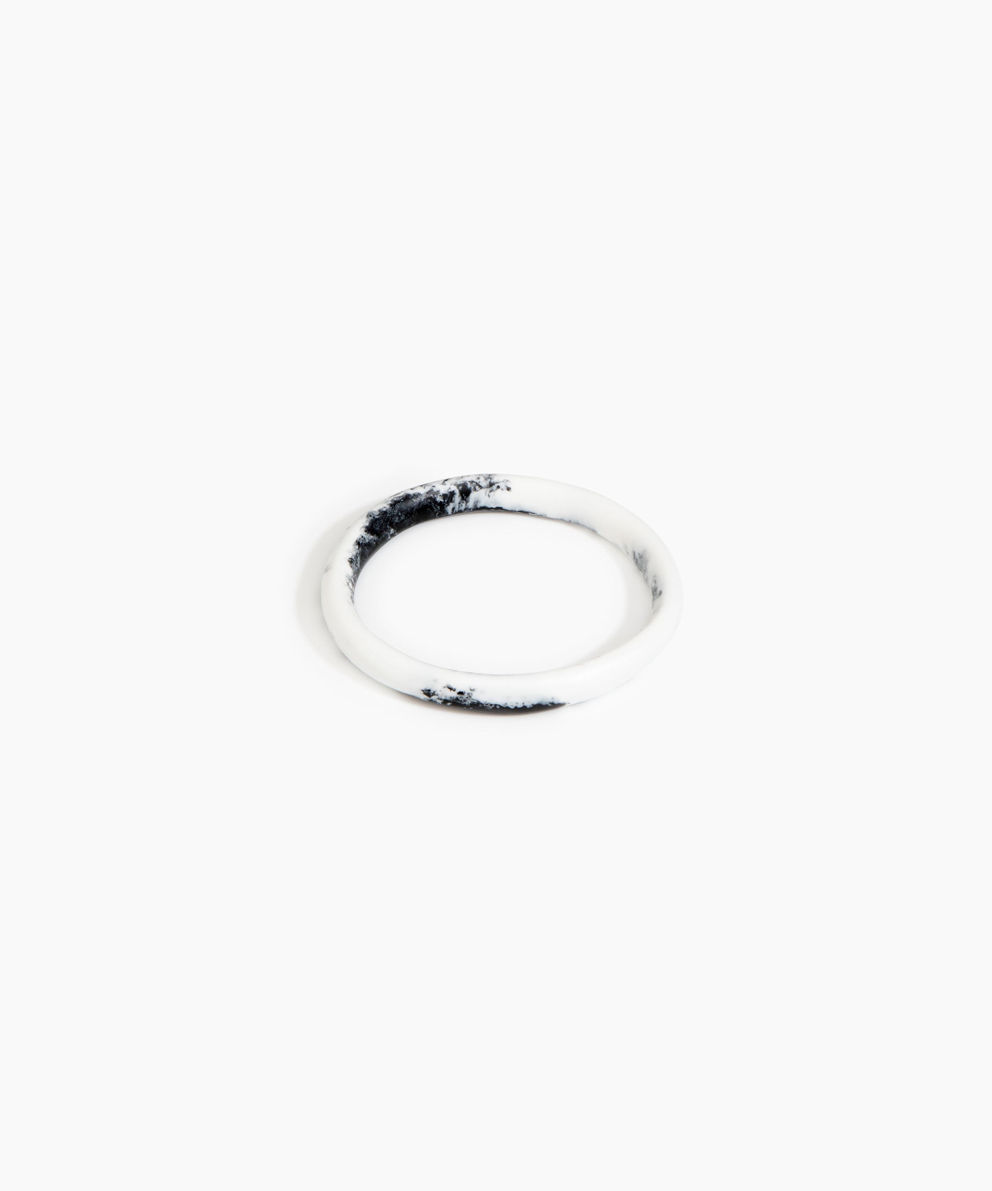 Dinosaur Designs SBPLNWBN wishbone bangle WHITE MARBLE