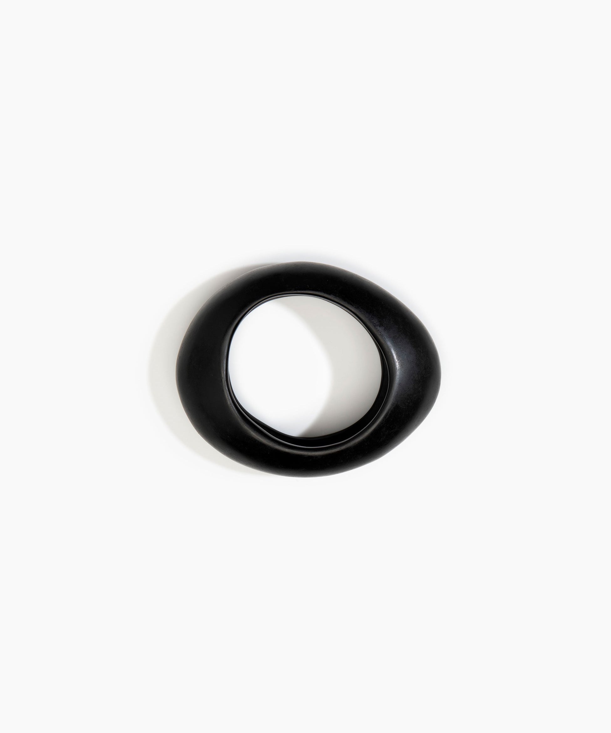 Dinosaur Designs Medium Rock Bangle Bracelets in Black Colour resin with Wide Fit