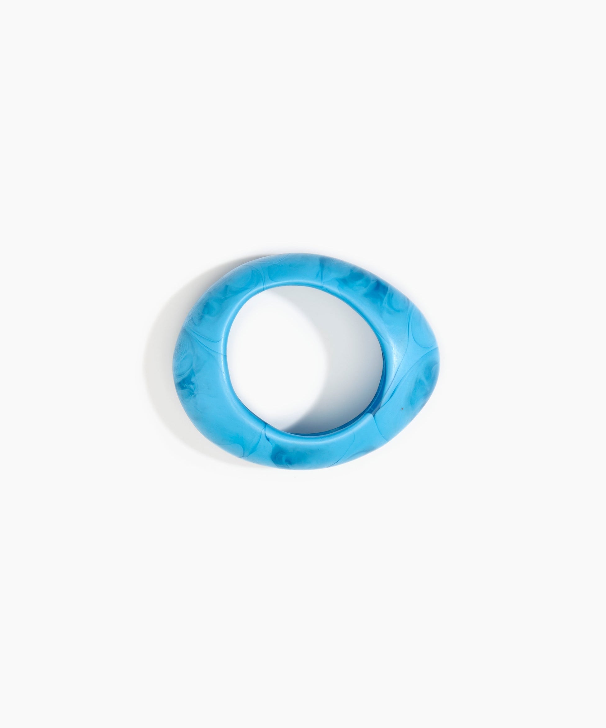 Dinosaur Designs Medium Rock Bangle Bracelets in Sky Colour resin with Wide Fit