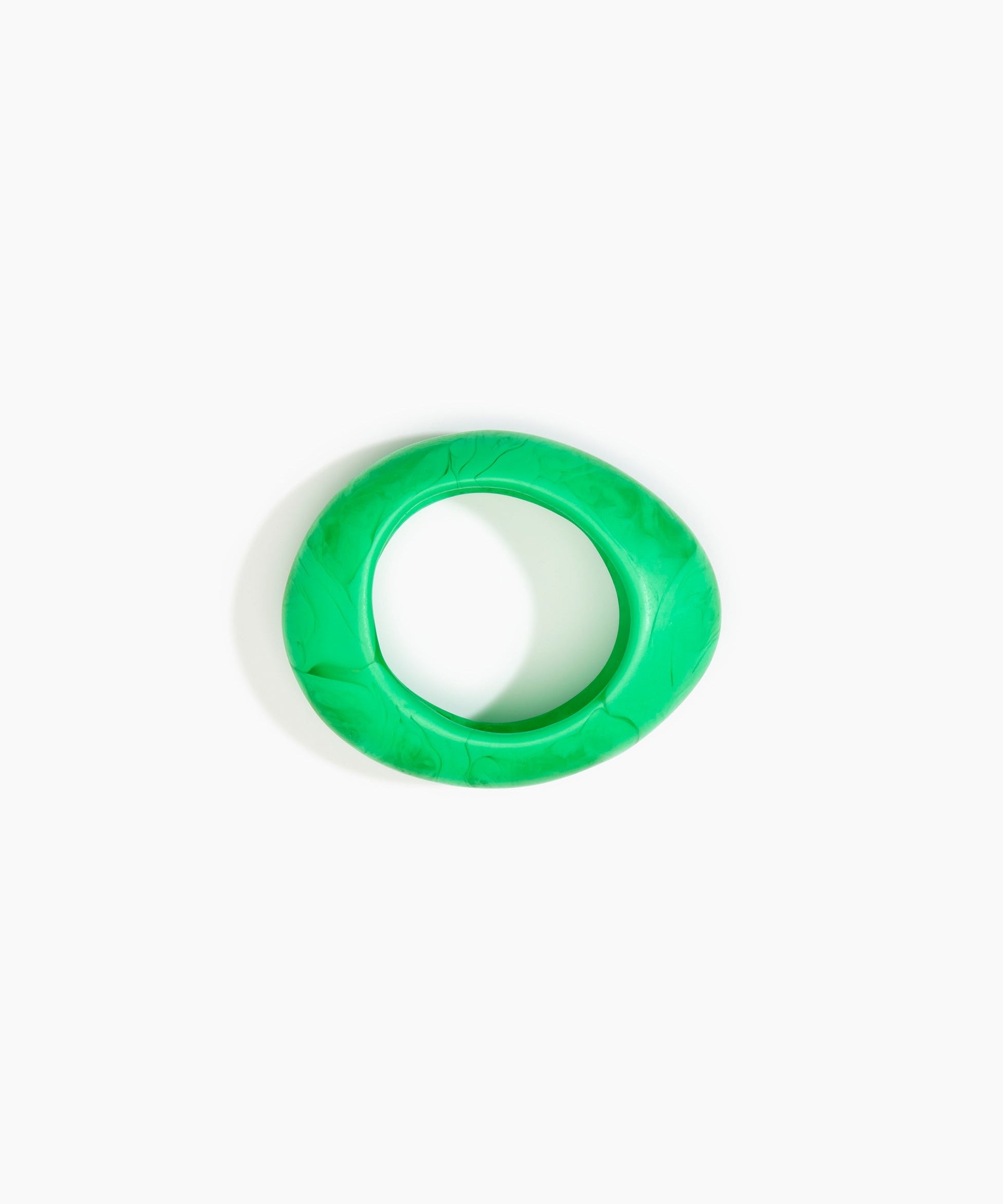 Dinosaur Designs Medium Rock Bangle Bracelets in Leaf Colour resin with Wide Fit