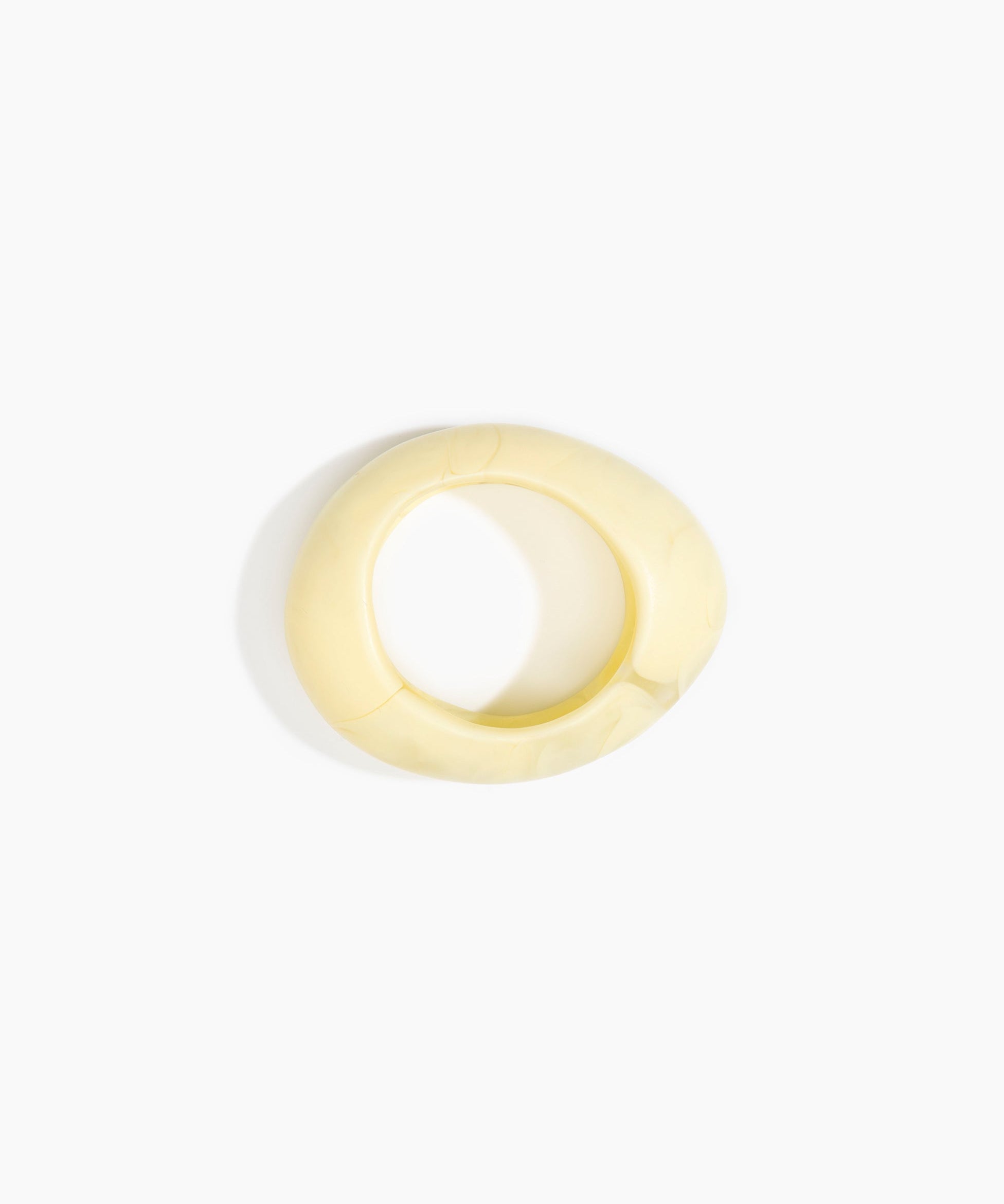 Dinosaur Designs Medium Rock Bangle Bracelets in Lemon Colour resin with Wide Fit