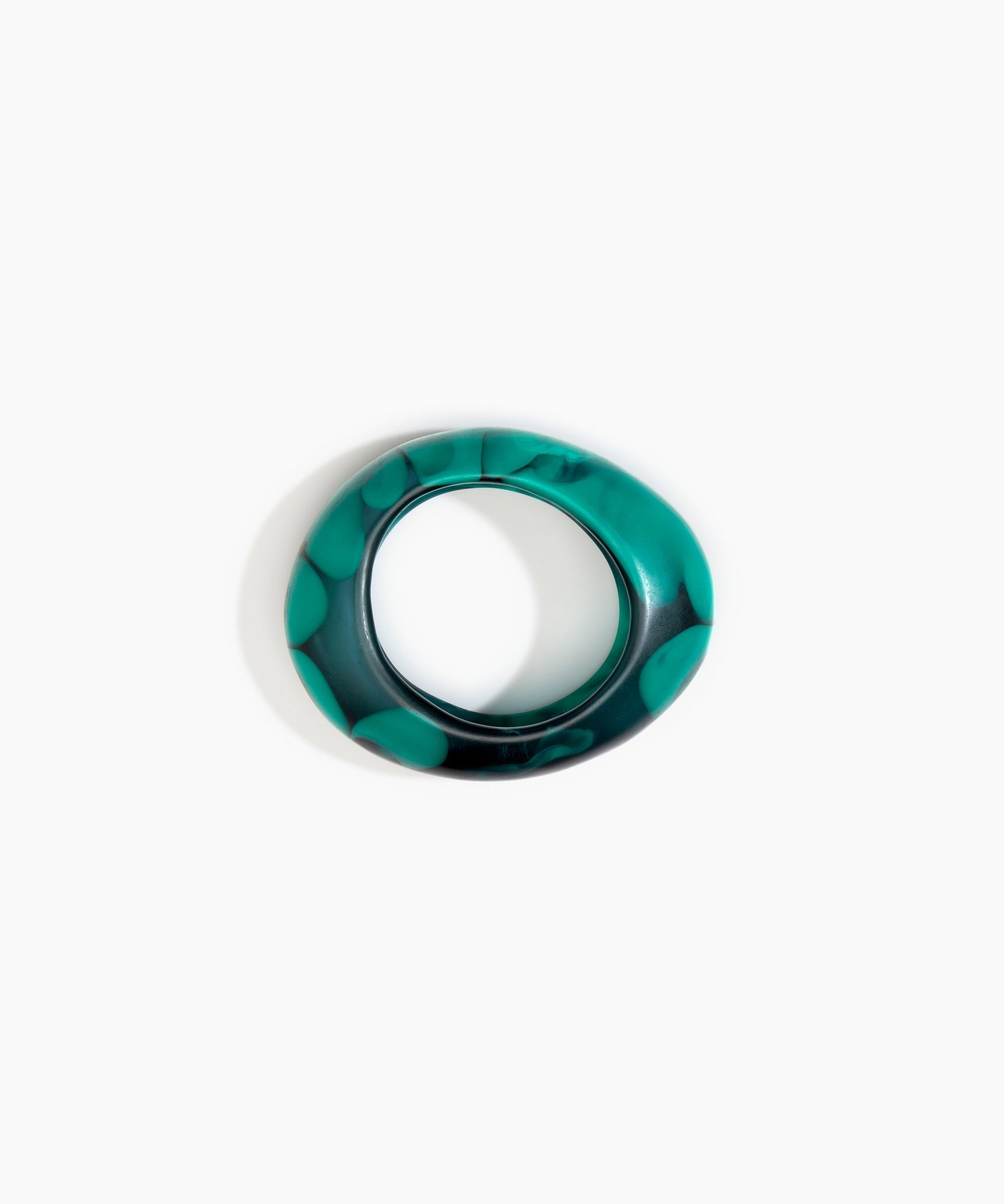 Dinosaur Designs Medium Rock Bangle Bracelets in Mineral Swirl Colour resin with Wide Fit