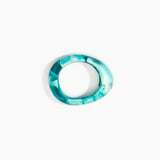 Dinosaur Designs Small Rock Bangle Bracelets in Lagoon Colour resin with Wide Fit