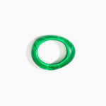 Dinosaur Designs Small Rock Bangle Bracelets in Leaf Colour resin with Wide Fit