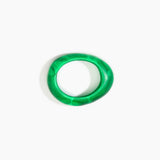 Dinosaur Designs Small Rock Bangle Bracelets in Leaf Colour resin with Wide Fit