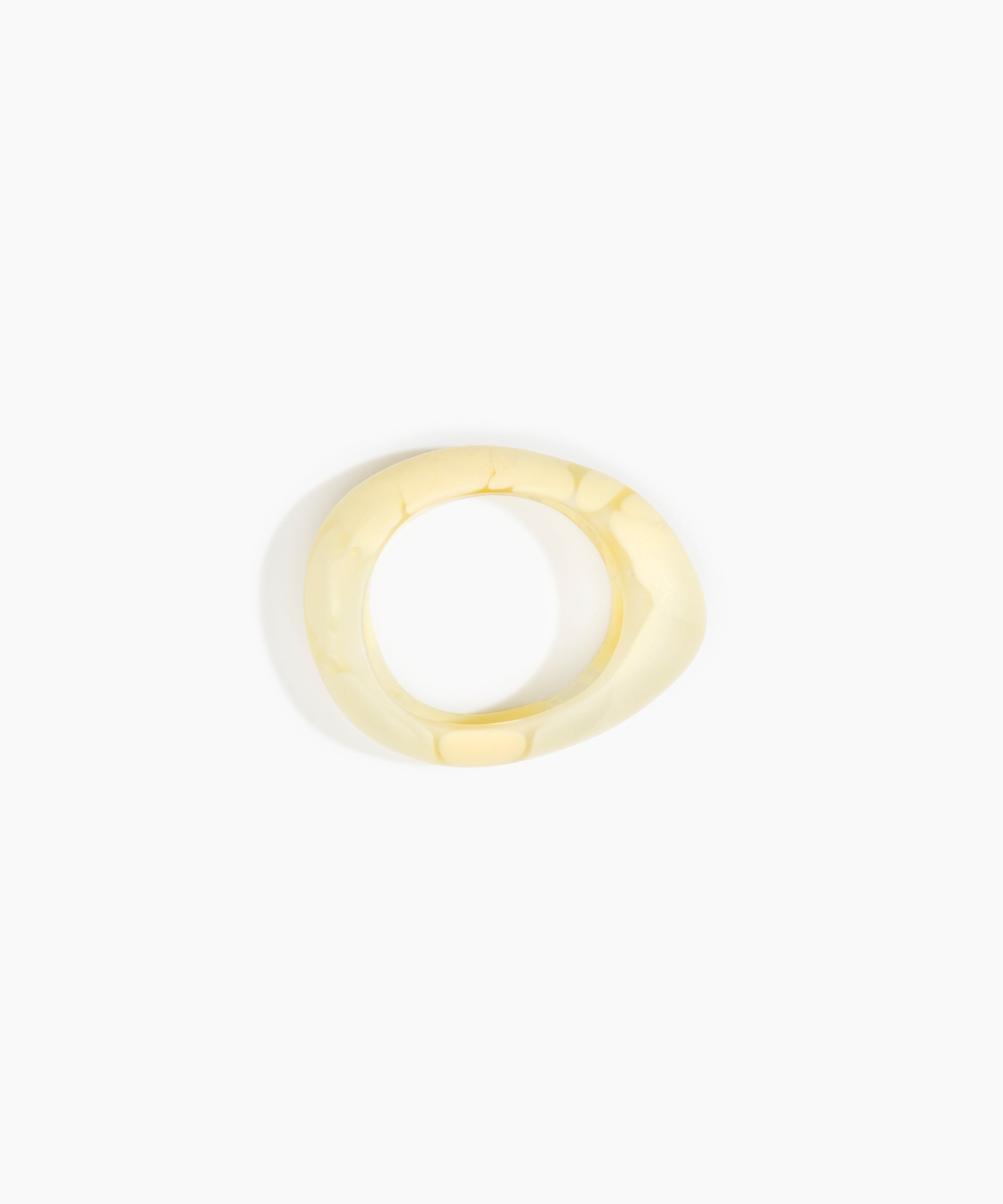 Dinosaur Designs Small Rock Bangle Bracelets in Lemon Colour resin with Wide Fit