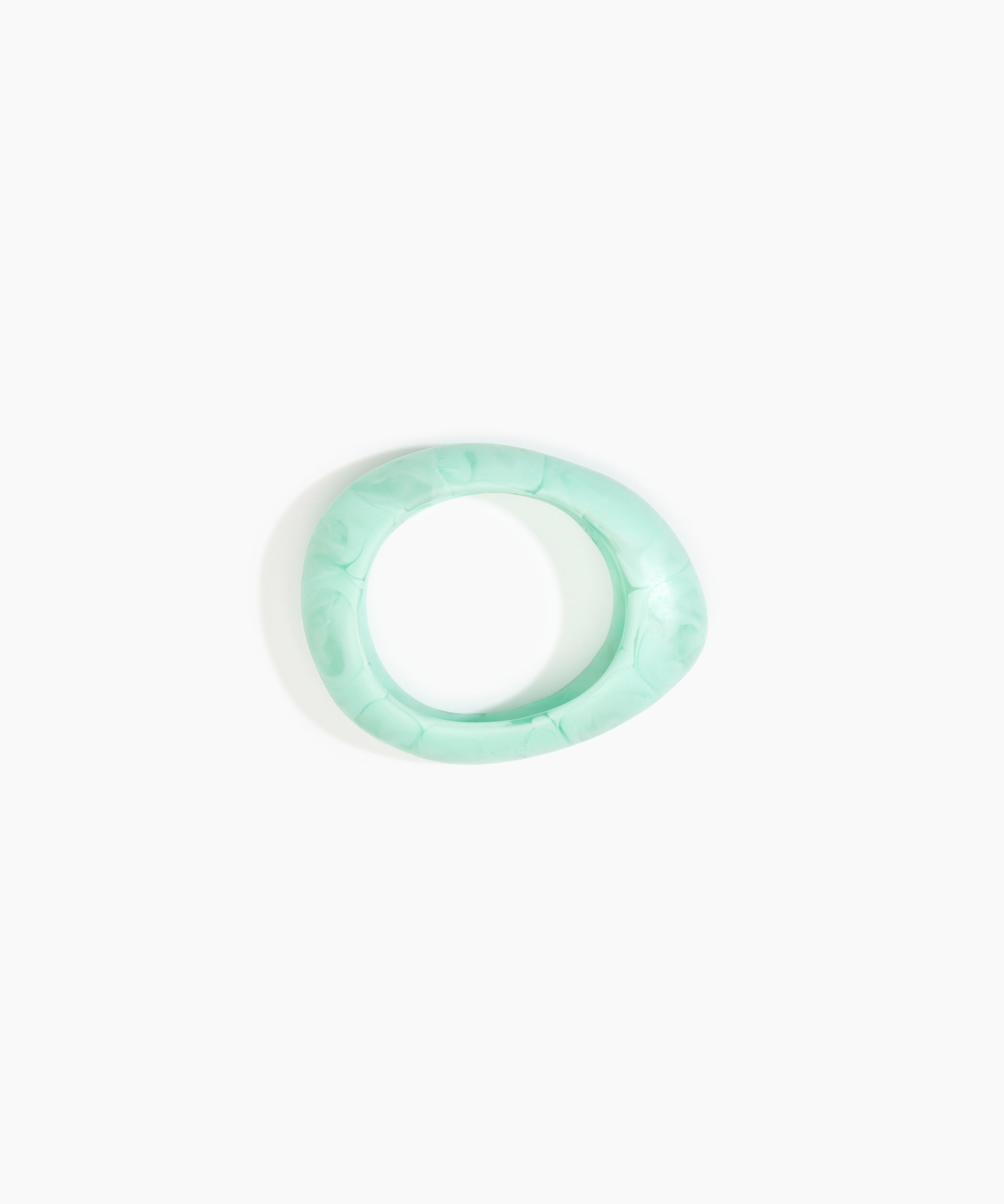 Dinosaur Designs Small Rock Bangle Bracelets in Mint Colour resin with Wide Fit